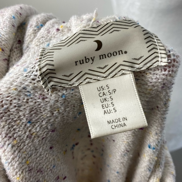 Ruby Moon Textured Speckled Soft Stretchy Cowlneck Knit LongSleeve Sweater Small - Picture 4 of 11